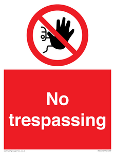 No trespassing